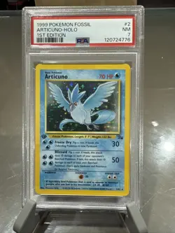 Articuno Holo Rare 1st Edition 1999 Pokemon Fossil PSA 7 Near Mint - Image 1