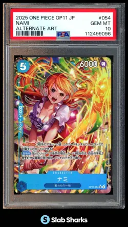 2025 ONE PIECE A FIST OF DIVINE SPEED #OP11-054 NAMI ALTERNATE ART PSA 10 - Image 1