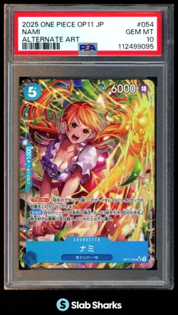 2025 ONE PIECE A FIST OF DIVINE SPEED (JP) #OP11-054 NAMI ALTERNATE ART PSA 10 - Image 1