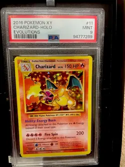 2016 Charizard Holo XY Evolutions PSA 9 Mint Pokemon Base Art #11 Rare - Image 1