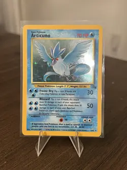 Pokemon TCG Articuno 2/62 Fossil Holo Rare Unlimited 1999 LP-MP - Image 1