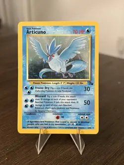 Pokemon TCG Articuno 2/62 Fossil Holo Rare Unlimited 1999 LP-MP - Image 3