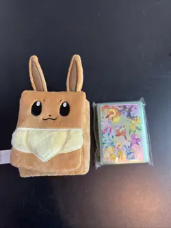 POKEMON PRISMATIC EVOLUTIONS SPC EEVEE DECK BOX + EXCLUSIVE CARD SLEEVE PACK NEW - Image 1