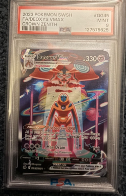 Deoxys VMAX ALT ART #GG45/GG70 2023 Pokemon TCG SWSH Crown Zenith PSA MINT 9 - Image 1