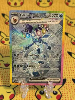 Mint Glaceon ex 150/131 Sv: Prismatic Evolutions Holo SIR Pokemon TCG Pack Fresh - Image 1