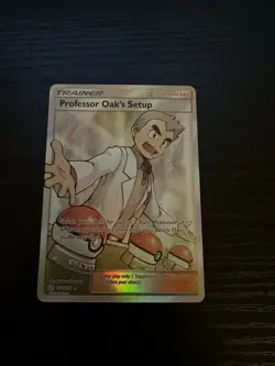 Professor Oak's Setup Full Art 233/236 Sm-Cosmic Eclipse Holo NEAR MINT - Image 1