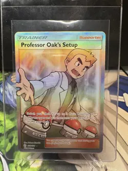 Pokemon English TCG Cosmic Eclipse Professor Oak's Setup SM 233/236 Full Art - Image 1