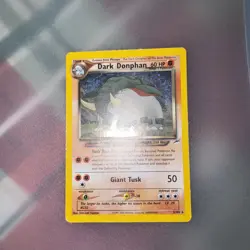 Pokemon Dark Donphan Neo Destiny TCG Unlimited Rare Card 3/105 Holo - Image 1