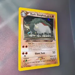 Pokemon Dark Donphan Neo Destiny TCG Unlimited Rare Card 3/105 Holo - Image 4