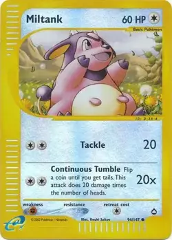 Miltank - 94/147 - Pokemon Aquapolis Reverse Holo Rare Card NM - Image 1