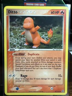 Pokemon TCG Ditto (Charmander) Non-Holo Card 37/113 Delta Species - Image 1