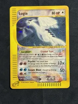 MP/LP Crystal Lugia Holo Rare 149/147 Aquapolis Pokemon Card - Image 1