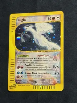 MP/LP Crystal Lugia Holo Rare 149/147 Aquapolis Pokemon Card - Image 2