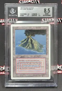 MTG Volcanic Island - 3rd Edition Magic the Gathering Card Graded BGS 8.5 - Image 1