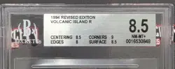 MTG Volcanic Island - 3rd Edition Magic the Gathering Card Graded BGS 8.5 - Image 3