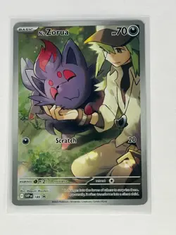 Pokemon TCG N's Zorua SVP 189 Journey Together ETB Black Star Promo Card - NM - Image 1