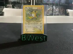 Raichu MP 014/102 Base Set Holo Rare Pokemon Card Vintage 1999 WOTC - Image 1