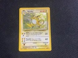 Raichu MP 014/102 Base Set Holo Rare Pokemon Card Vintage 1999 WOTC - Image 2