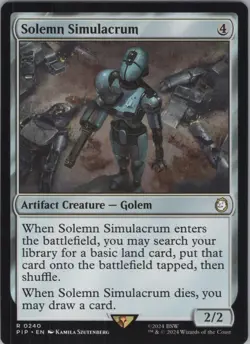MTG Normal Solemn Simulacrum R Universes Beyond: Fallout 240 NM - Image 1