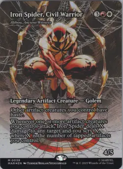 MTG Foil Iron Spider, Civil Warrior-Alibou, Ancient Witness (Borderless) M 39 NM - Image 1