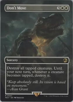MTG Normal Don't Move (Borderless) R : Jurassic World Collection 1 NM - Image 1