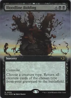 MTG (FOIL) Bloodline Bidding (Extended Art) R Lorwyn Eclipsed 359 NM - Image 1