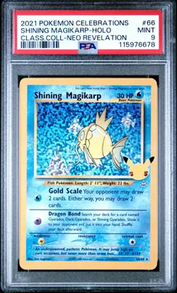 Pokemon TCG: Shining Magikarp - 66/64 - Celebrations: Classic Collection - PSA 9 - Image 1