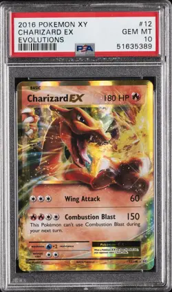 2016 POKEMON XY EVOLUTIONS #12 CHARIZARD EX PSA 10 - Image 1