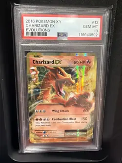 2016 CHARIZARD EX ULTRA RARE XY EVOLUTIONS POKEMON TCG PSA 10 GEM MINT #12/108 - Image 1