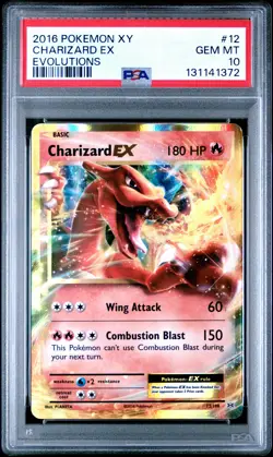 2016 POKEMON XY EVOLUTIONS #12 CHARIZARD EX PSA 10 - Image 1