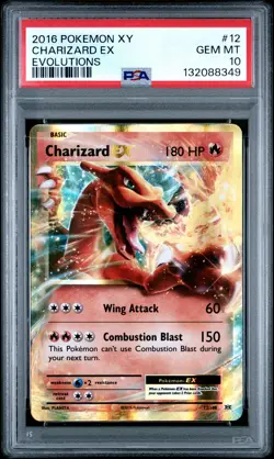 2016 POKEMON XY EVOLUTIONS #12 CHARIZARD EX PSA 10 - Image 1
