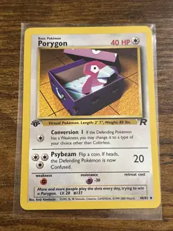 Pokemon TCG Porygon Team Rocket 1st Edition 48/82 lightly Played - Image 1