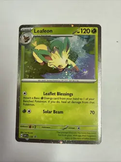 Pokemon Leafeon SVP 170 Scarlet & Violet Cosmos Holo Black Star Promo L - Image 1