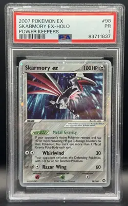 Pokemon TCG PSA 1 Poor Skarmory ex Holo Power Keepers 98/108 LOW POP - Image 1
