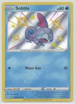 Sobble 2021 Pokemon SWSH Shining Fates Shiny Vault Holo Rare #SV025/SV122 - Image 1