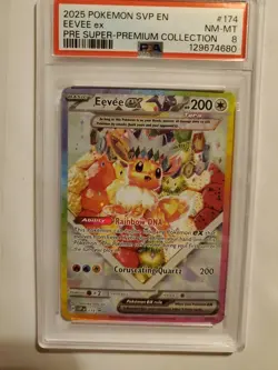 2025 Pokemon SVP # 174 Eevee Ex Pre Super Premium Collection PSA 8 NM-MT - Image 4