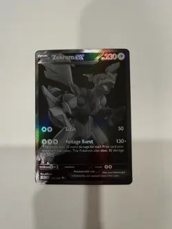 Pokemon Zekrom Ex 172/086 Sv: Black Bolt Holo EX Black White Rare 230 HP Card - Image 1