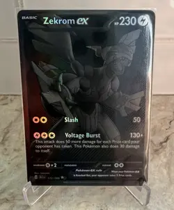 Pokemon Zekrom ex Sv: 🔥Black Bolt 172/086 Black White Rare EX 230 Holo - Image 1