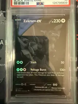 ZEKROM EX PSA 10 2025 POKEMON SV BLACK BOLT BLK EN #172/086 BLACK WHITE RARE - Image 1