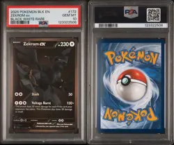 ZEKROM EX PSA 10 2025 POKEMON SV BLACK BOLT BLK EN #172/086 BLACK WHITE RARE 758 - Image 3
