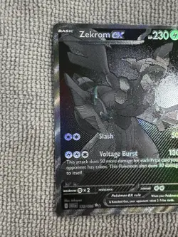 Zekrom EX 172/086 Black Bolt SV10.5 Full Art Holo Card BLK White Rare Pokemon - Image 2