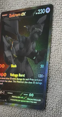 Zekrom EX 172/086 Black Bolt SV10.5 Full Art Holo Card BLK White Rare Pokemon - Image 3