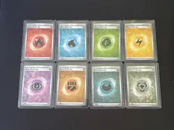 Cracked Ice Holo Energy SET of 8 - Terapagos ex UPC Pokemon Cards - NM - Image 1