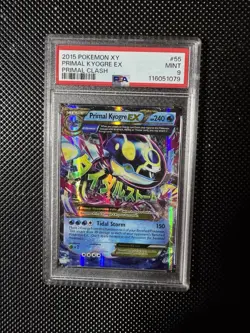 Mega Primal Kyogre EX ULTRA RARE 55/160 Xy Primal Clash TCG PSA 9 - Pokemon Card - Image 1