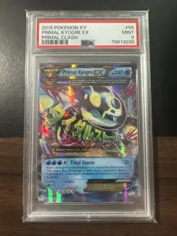 Mega Primal Kyogre EX ULTRA RARE 55/160 Xy Primal Clash TCG PSA 9 - Pokemon Card - Image 1