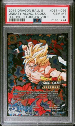 Uneasy Alliance Son Goku DB1-096 DPR JUDGE DBS Dragon Ball Super Card PSA 10 - Image 1