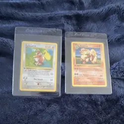 Pokemon TCG Base Set Farfetch'd 27/102 & Arcanine 23/102 2 Cards 1999 Vintage - Image 1