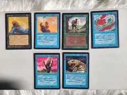 MTG 6 BETA Cards 1993 Magic, Blue Elemental Blast, Wanderlust, Animate Artifact+ - Image 2