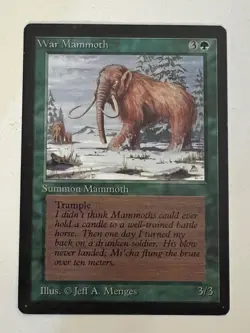 Magic the Gathering MTG Beta War Mammoth LP (Beta Bob) - Image 1