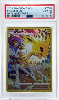 Pokemon Jolteon Brilliant Stars Full Art TG04/TG30 PSA 10 Gem Mint TCG - Image 1